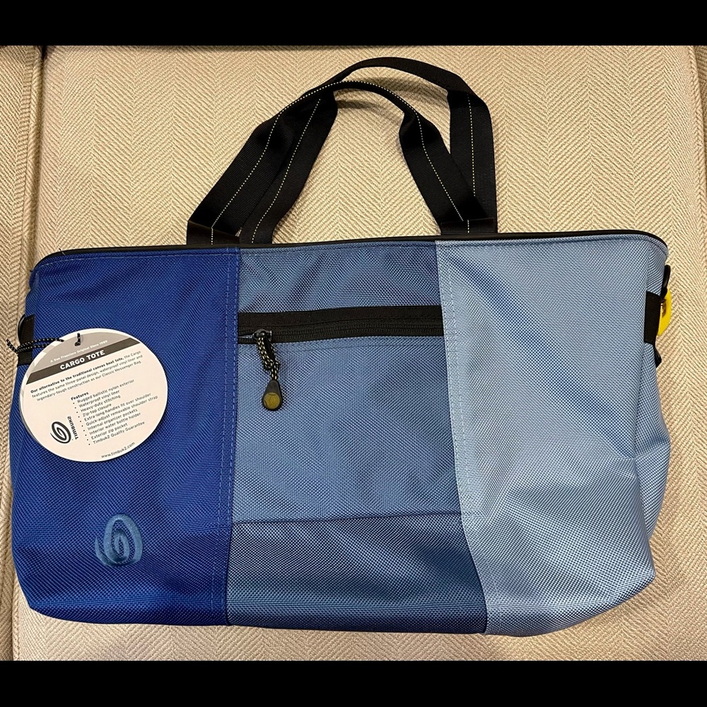 Timbuk2 Classic Tricolor Blue Nylon Boat Tote Bag Waterproof Liner ShoulderStrap